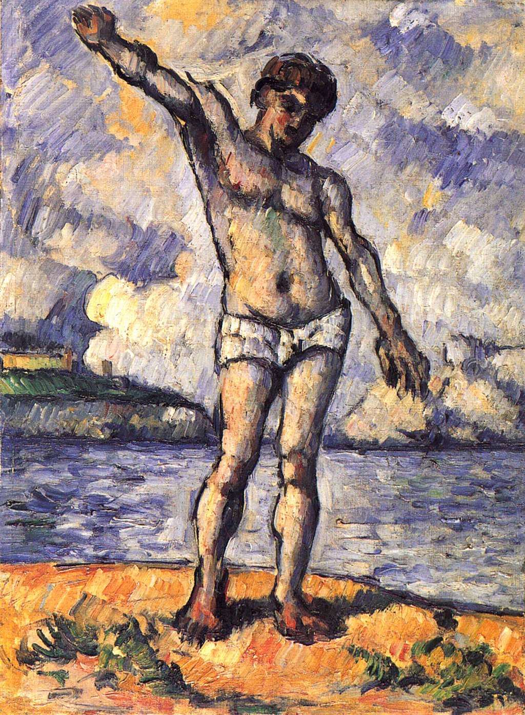 Man Standing, Arms Extended in Detail Paul Cezanne